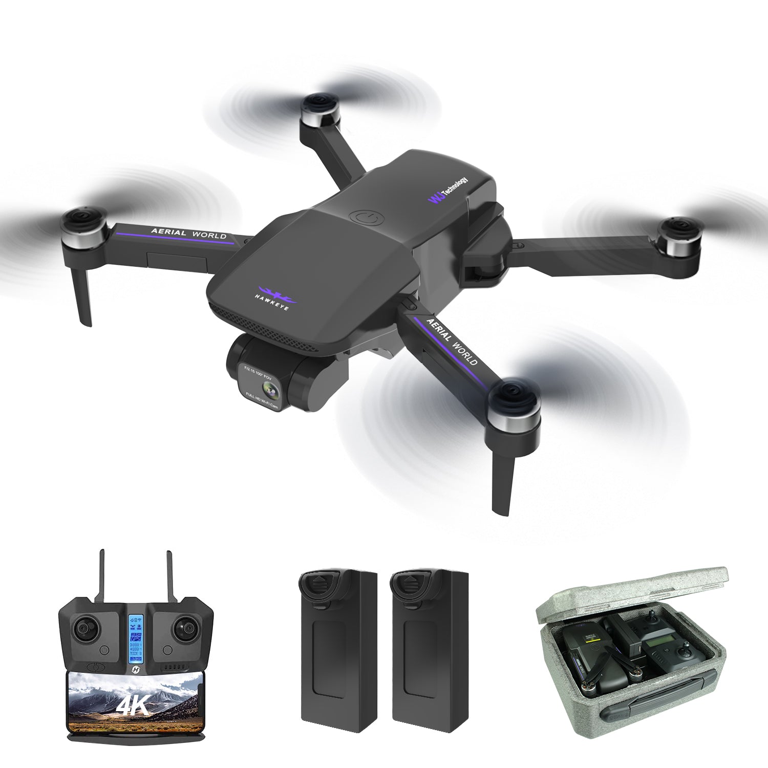 GPS 4K  Drone with Three-axis Gimbal and Brushless Motor