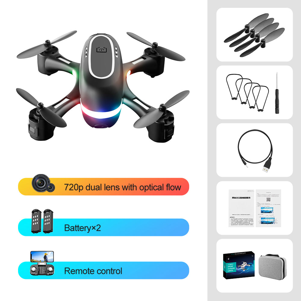 Mini Drone with 38 Dynamic Color Flashing Lights